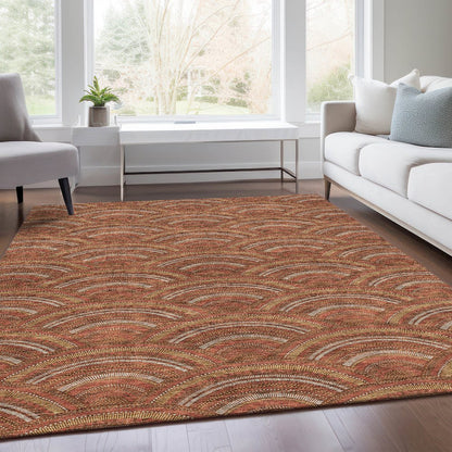Premium Machine Washable Mayfield AMF984 Paprika 2'6" x 3'10" Rug