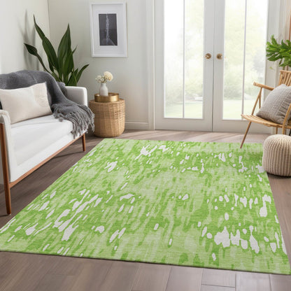 Premium Machine Washable Mayfield AMF986 Lime 2'6" x 3'10" Rug