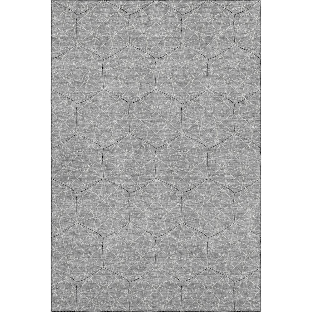 Premium Machine Washable Mayfield AMF987 Gray 2'6" x 3'10" Rug