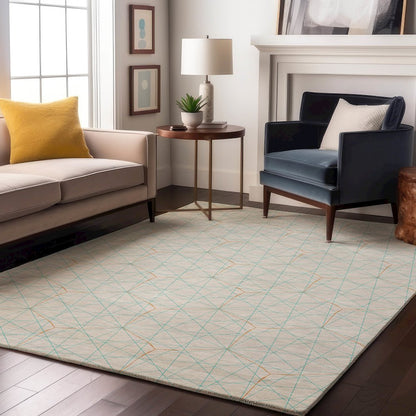 Premium Machine Washable Mayfield AMF987 White 2'6" x 3'10" Rug