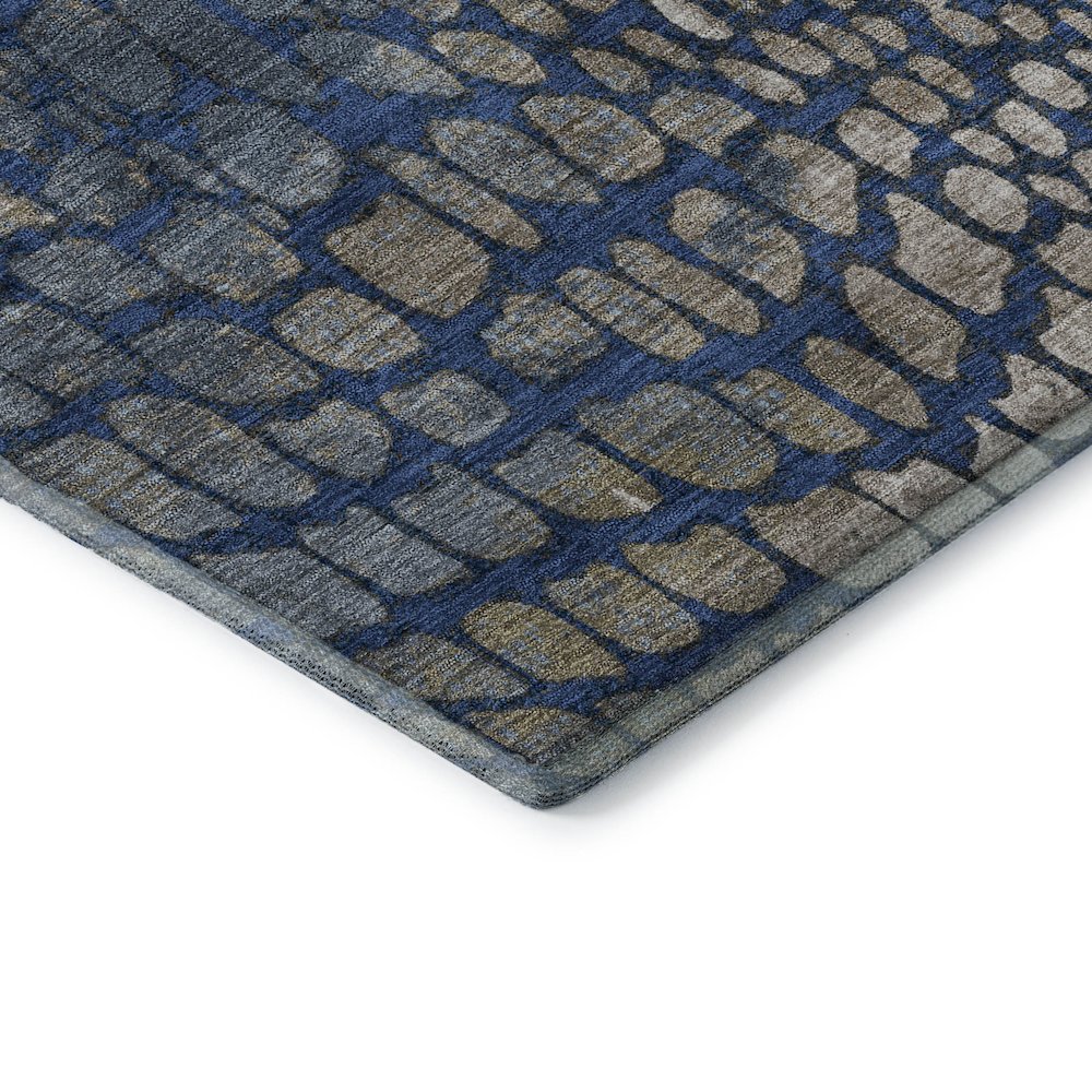 Premium Machine Washable Mayfield AMF988 Navy 1'8" x 2'6" Rug