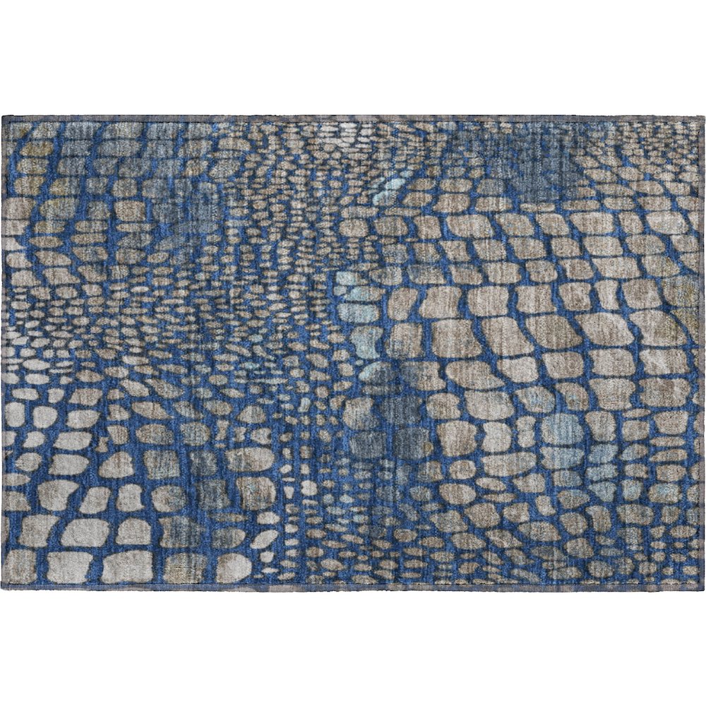 Premium Machine Washable Mayfield AMF988 Navy 1'8" x 2'6" Rug