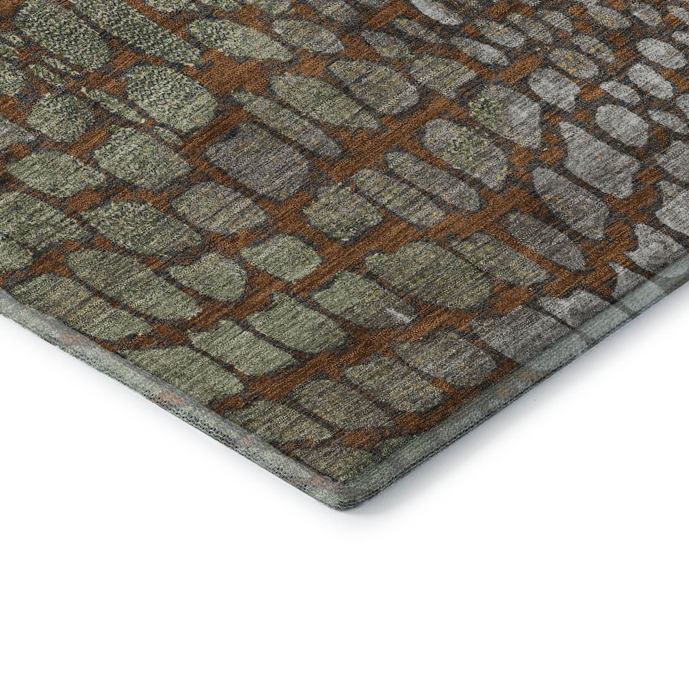 Premium Machine Washable Mayfield AMF988 Paprika 1'8" x 2'6" Rug