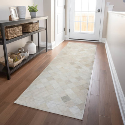 Premium Machine Washable Mayfield  Ivory 2'3" x 7'6" Runner Rug
