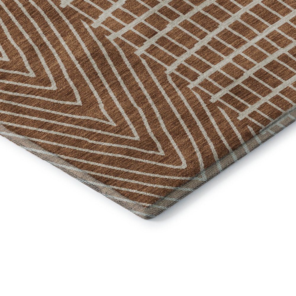 Premium Machine Washable Mayfield AMF990 Paprika 1'8" x 2'6" Rug