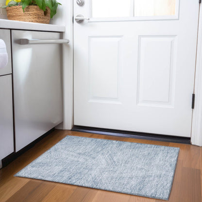 Premium Machine Washable Mayfield AMF991 Denim 1'8" x 2'6" Rug