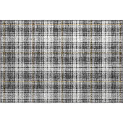 Premium Machine Washable Mayfield AMF993 Charcoal 1'8" x 2'6" Rug