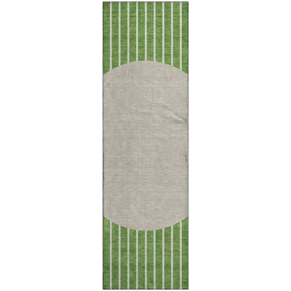 Premium Machine Washable Mayfield AMF994 Green 2'3" x 7'6" Runner Rug