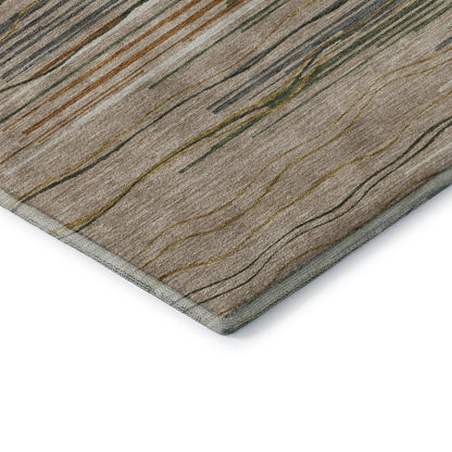 Premium Machine Washable Mayfield AMF996 Taupe 1'8" x 2'6" Rug