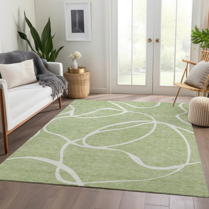 Premium Machine Washable Mayfield AMF999 Aloe 2'6" x 3'10" Rug