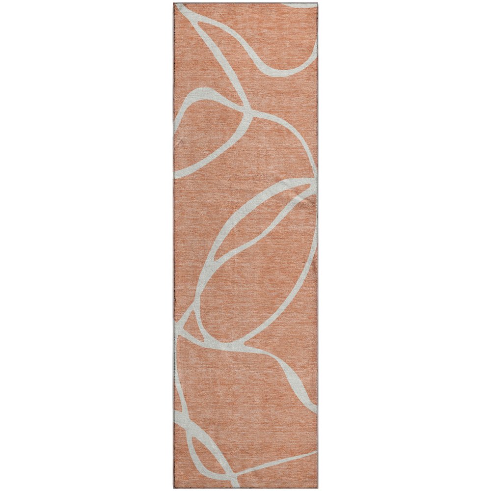 Premium Machine Washable Mayfield AMF999 Salmon 2'3" x 7'6" Runner Rug