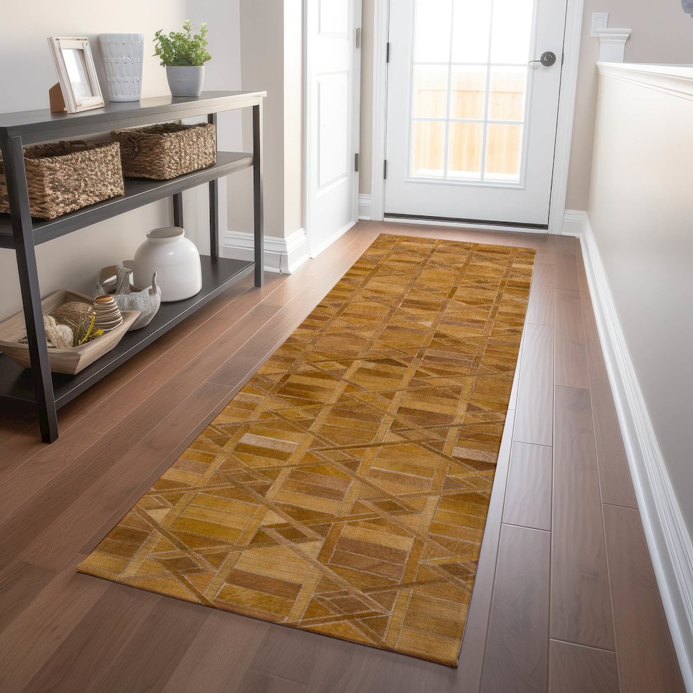 Premium Machine Washable Mayfield  Brown 2'3" x 7'6" Runner Rug