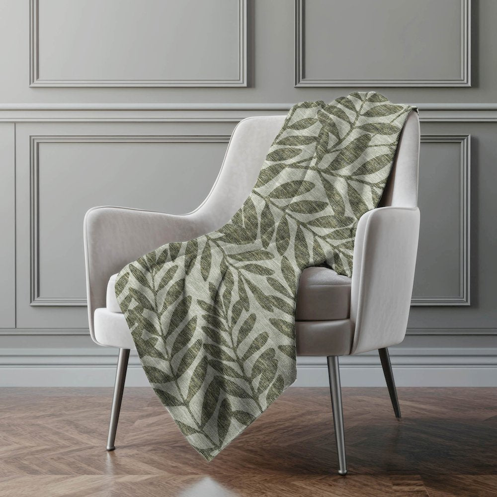 Premium Machine Washable ASB111 Green 50" x 70" Sherpa Throw Blanket