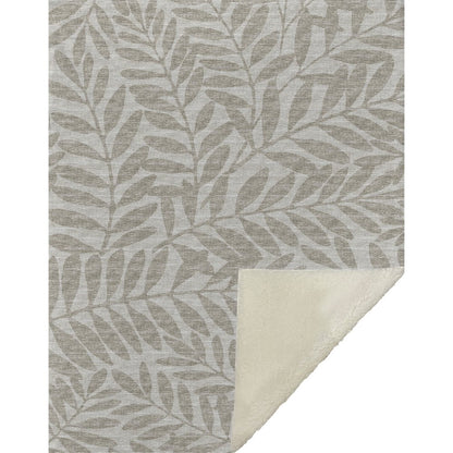 Premium Machine Washable ASB111 Taupe 50" x 70" Sherpa Throw Blanket