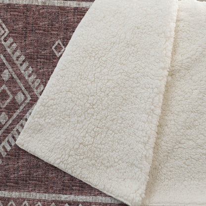 Premium Machine Washable ASB120 Canyon 50" x 70" Sherpa Throw Blanket