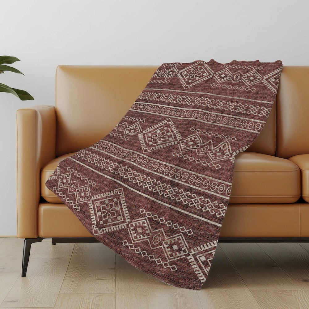 Premium Machine Washable ASB120 Canyon 50" x 70" Sherpa Throw Blanket
