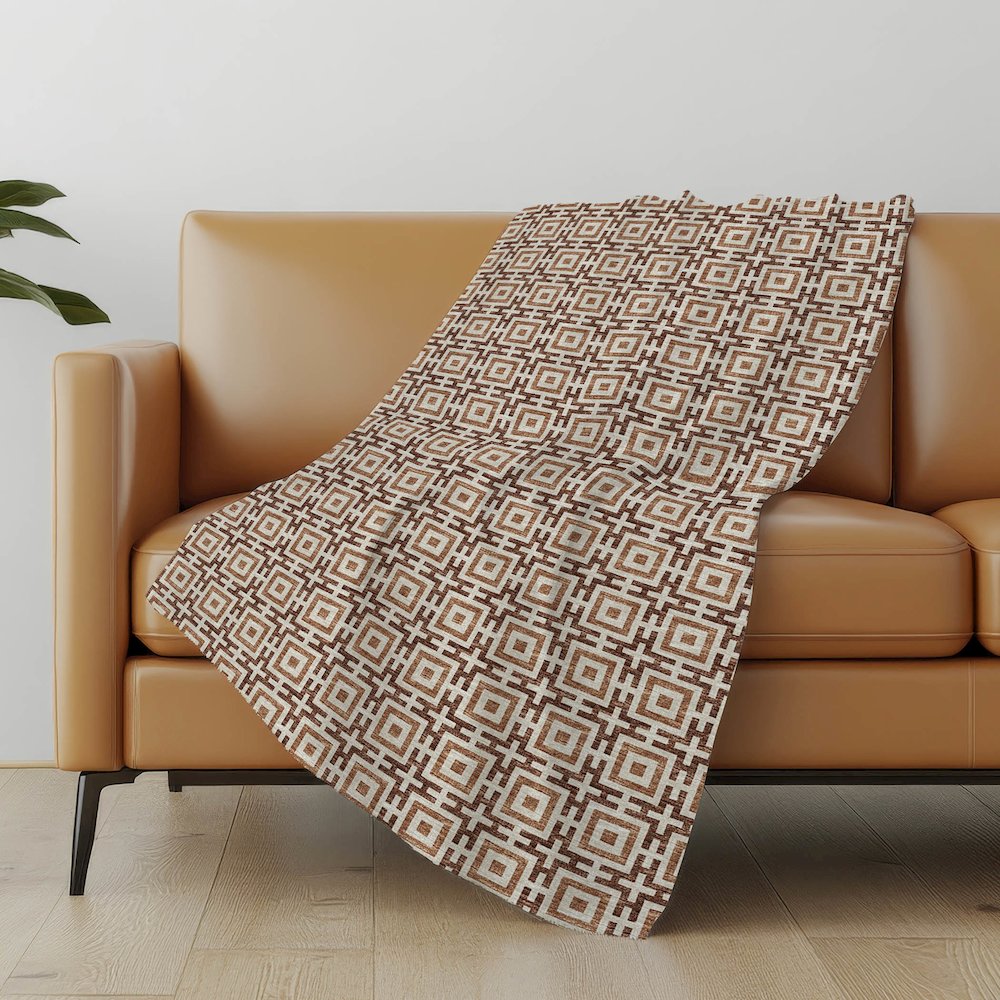 Premium Machine Washable ASB139 Paprika 50" x 70" Sherpa Throw Blanket