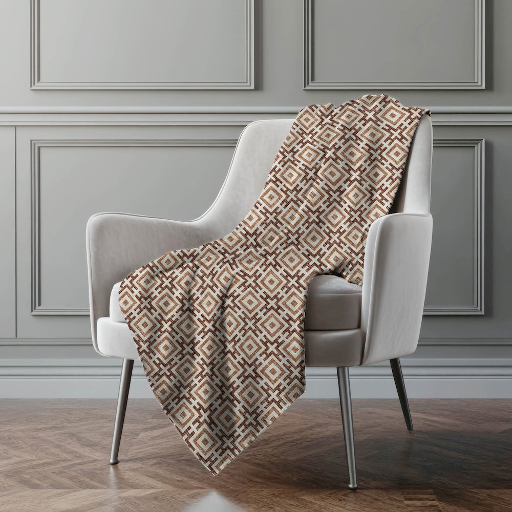 Premium Machine Washable ASB139 Paprika 50" x 70" Sherpa Throw Blanket