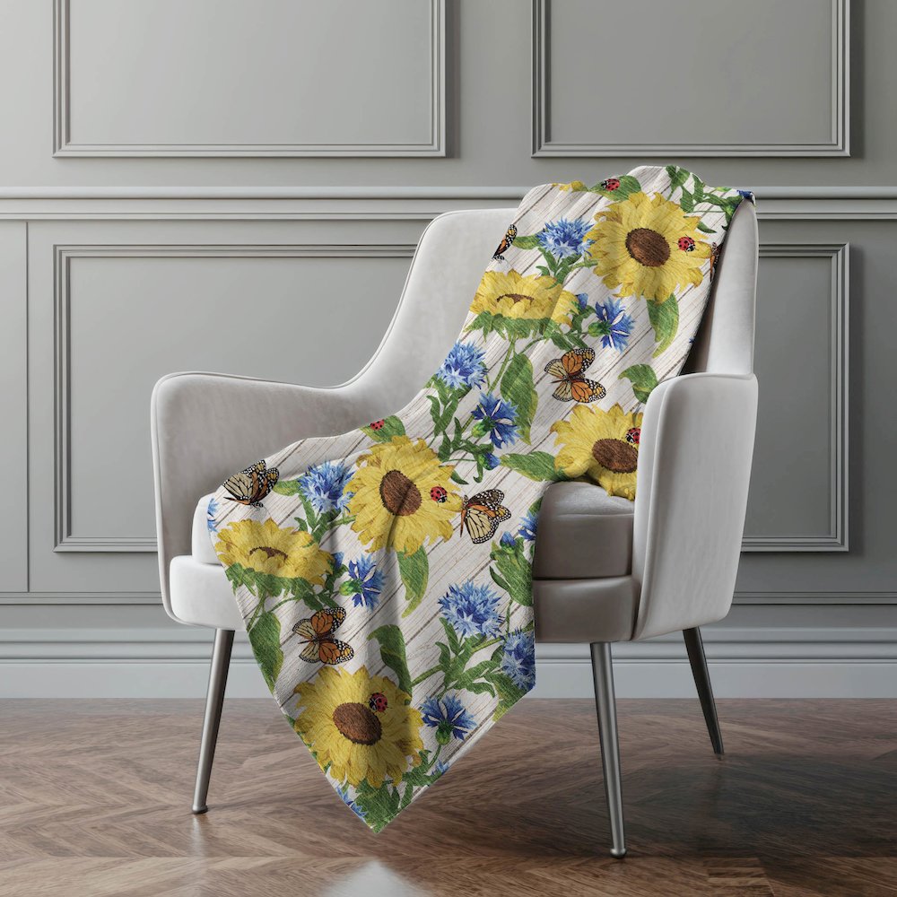 Premium Machine Washable ASB171 Yellow 50" x 70" Sherpa Throw Blanket
