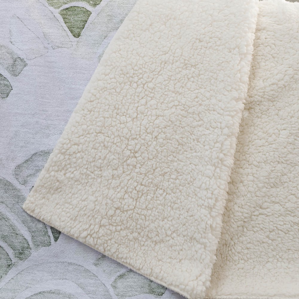 Premium Machine Washable ASB184 Green 50" x 70" Sherpa Throw Blanket