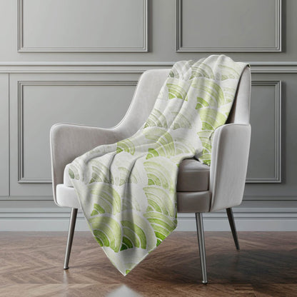 Premium Machine Washable ASB184 Green 50" x 70" Sherpa Throw Blanket