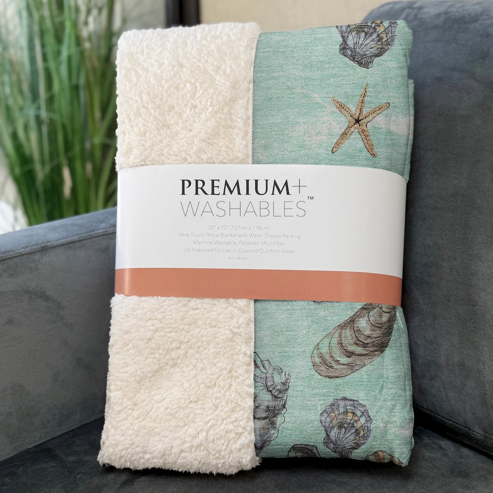 Premium Machine Washable ASB188 Green 50" x 70" Sherpa Throw Blanket