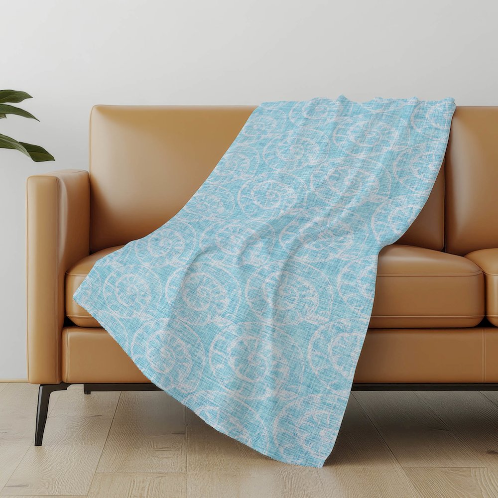 Premium Machine Washable ASB190 Aqua 50" x 70" Sherpa Throw Blanket