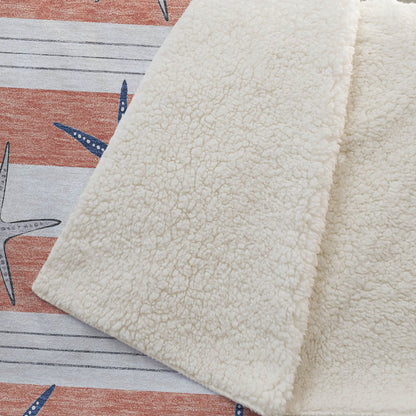 Premium Machine Washable ASB191 Coral 50" x 70" Sherpa Throw Blanket