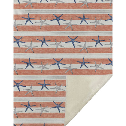Premium Machine Washable ASB191 Coral 50" x 70" Sherpa Throw Blanket