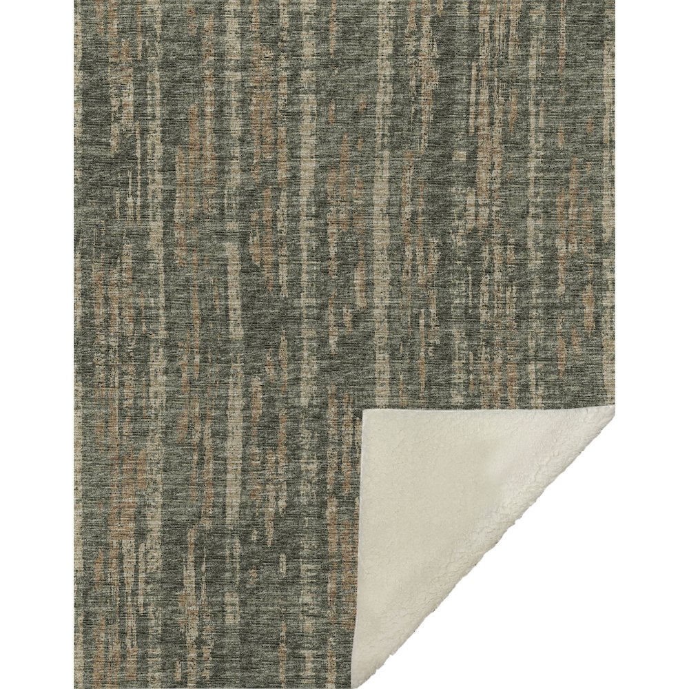 Premium Machine Washable ASB39 Green 50" x 70" Sherpa Throw Blanket