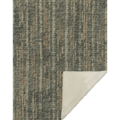 Premium Machine Washable ASB39 Green 50" x 70" Sherpa Throw Blanket