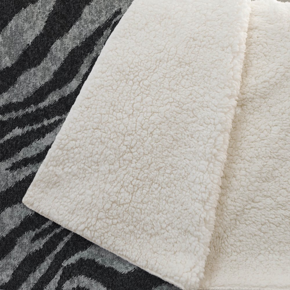Premium Machine Washable ASB42 Shadow  50" x 70" Sherpa Throw Blanket
