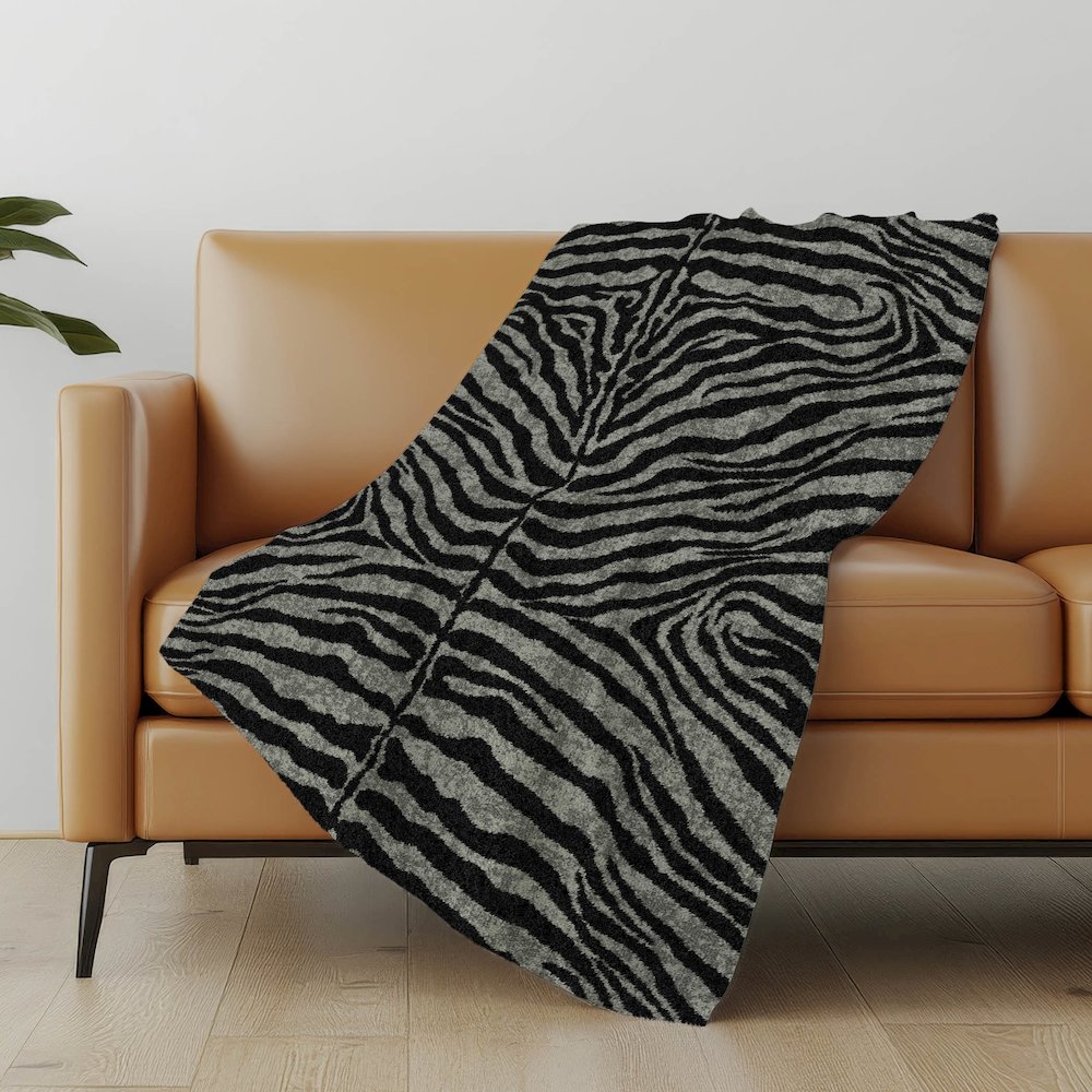 Premium Machine Washable ASB42 Shadow  50" x 70" Sherpa Throw Blanket