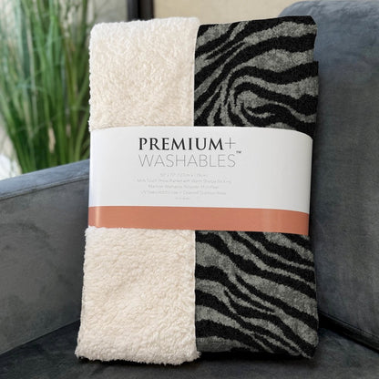 Premium Machine Washable ASB42 Shadow  50" x 70" Sherpa Throw Blanket