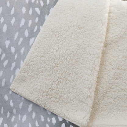 Premium Machine Washable ASB44 Gray 50" x 70" Sherpa Throw Blanket