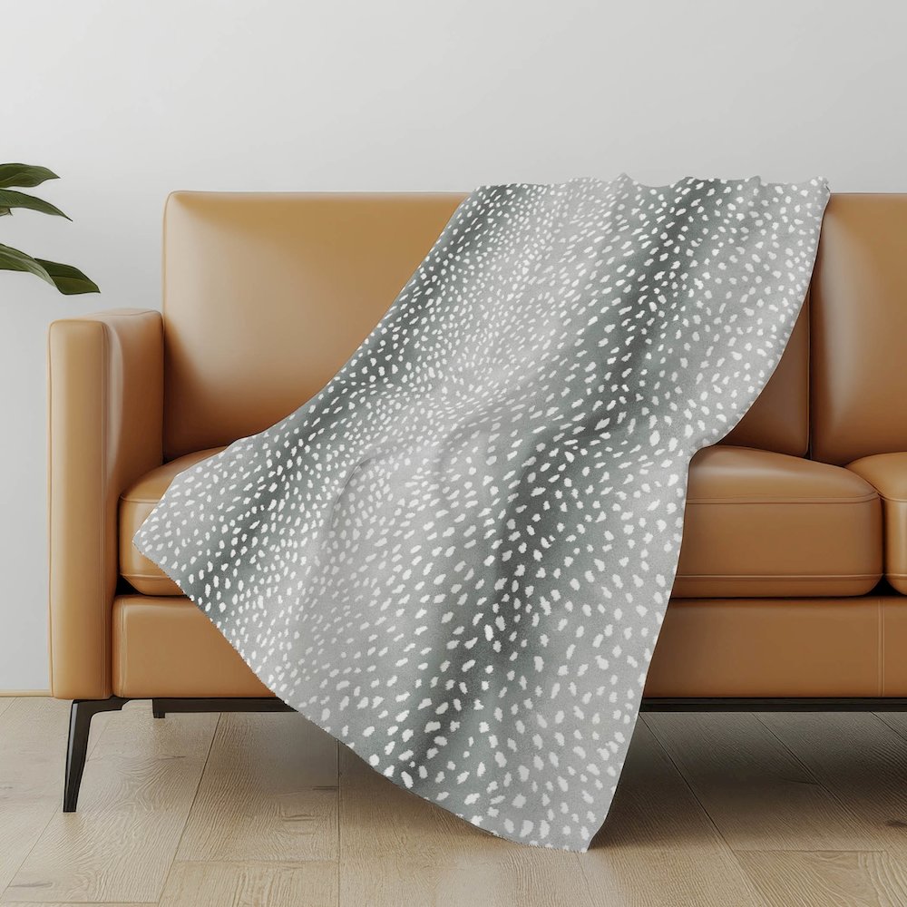 Premium Machine Washable ASB44 Gray 50" x 70" Sherpa Throw Blanket