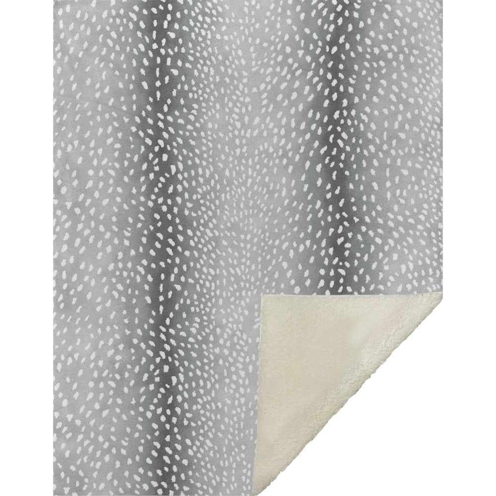 Premium Machine Washable ASB44 Gray 50" x 70" Sherpa Throw Blanket