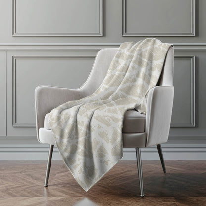 Premium Machine Washable ASB501 Beige 50" x 70" Sherpa Throw Blanket