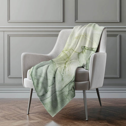 Premium Machine Washable ASB502 Green 50" x 70" Sherpa Throw Blanket