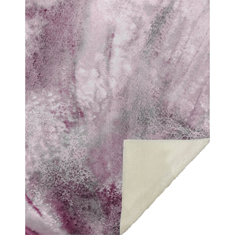 Premium Machine Washable ASB505 Pink 50" x 70" Sherpa Throw Blanket