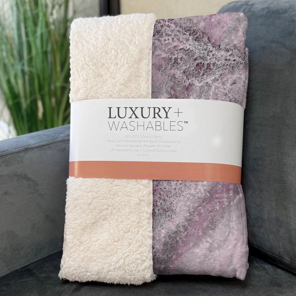 Premium Machine Washable ASB505 Pink 50" x 70" Sherpa Throw Blanket
