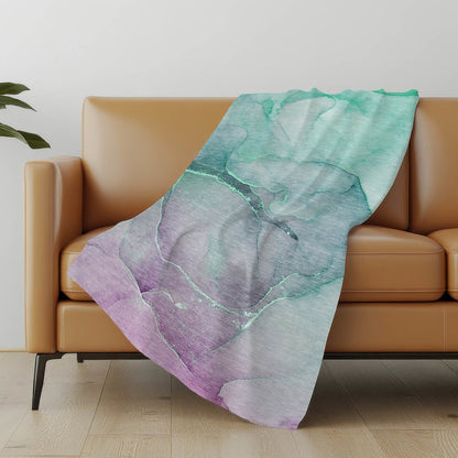 Premium Machine Washable ASB508 Aloe 50" x 70" Sherpa Throw Blanket