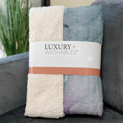 Premium Machine Washable ASB508 Aloe 50" x 70" Sherpa Throw Blanket