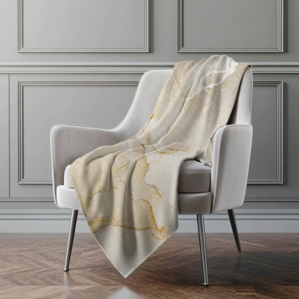 Premium Machine Washable ASB510 Beige 50" x 70" Sherpa Throw Blanket
