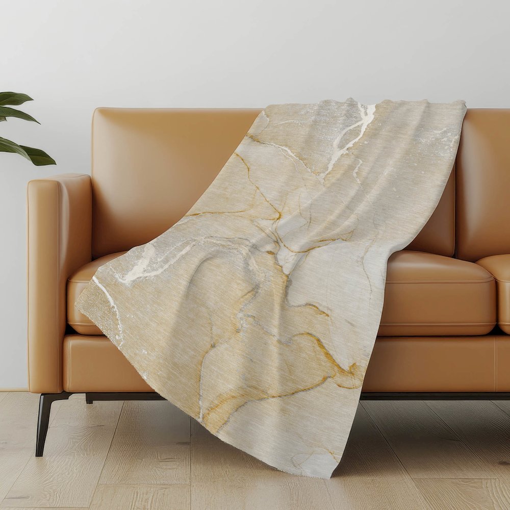 Premium Machine Washable ASB510 Beige 50" x 70" Sherpa Throw Blanket