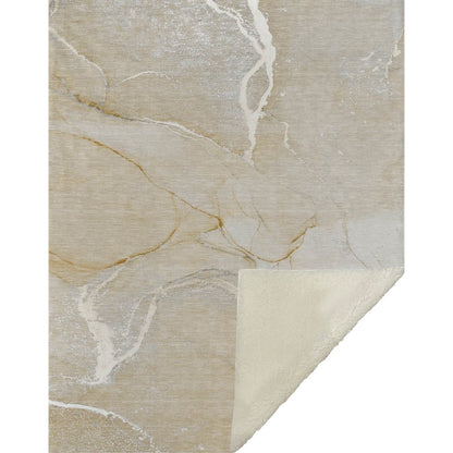 Premium Machine Washable ASB510 Beige 50" x 70" Sherpa Throw Blanket