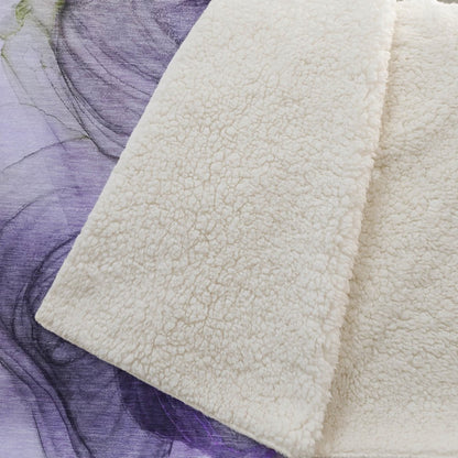 Premium Machine Washable ASB513 Purple 50" x 70" Sherpa Throw Blanket