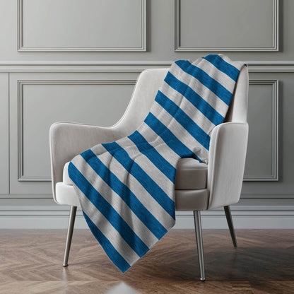 Premium Machine Washable ASB530 Blue 50" x 70" Sherpa Throw Blanket