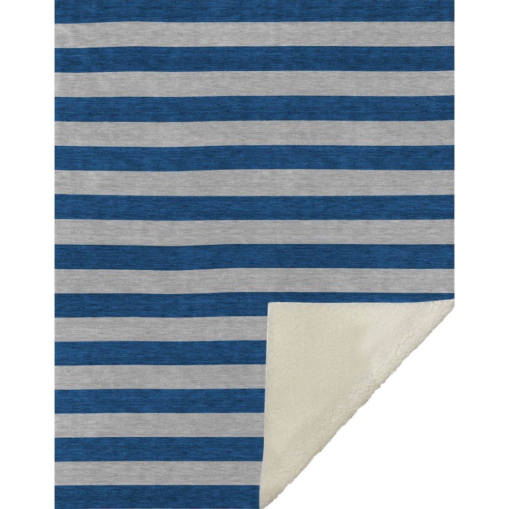 Premium Machine Washable ASB530 Blue 50" x 70" Sherpa Throw Blanket