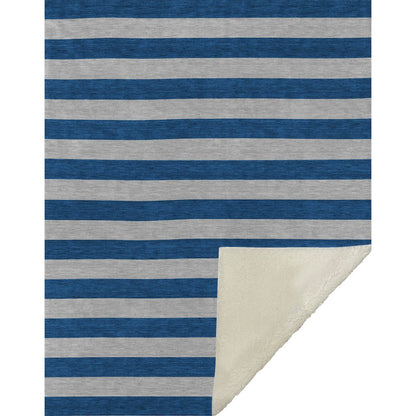 Premium Machine Washable ASB530 Blue 50" x 70" Sherpa Throw Blanket